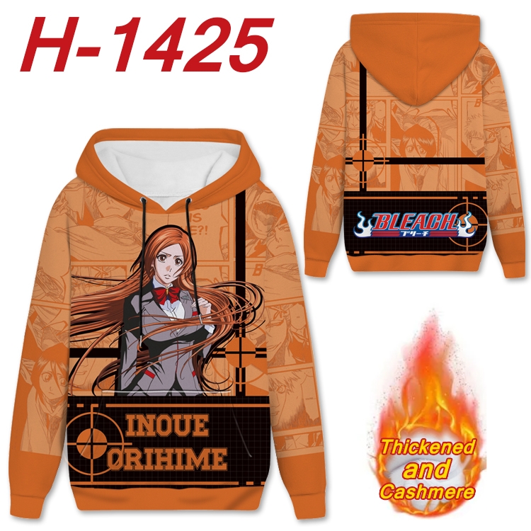 Bleach anime thickened hooded pullover sweater from S to 4XL H-1425