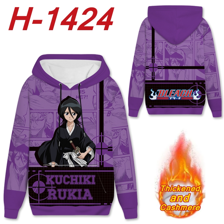 Bleach anime thickened hooded pullover sweater from S to 4XL H-1424