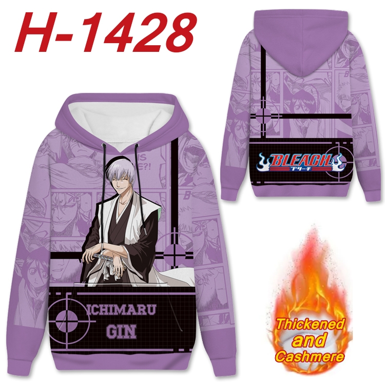 Bleach anime thickened hooded pullover sweater from S to 4XL H-1428
