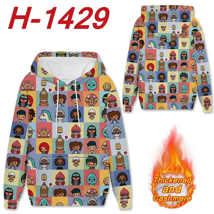 toca life world anime thickened hooded pullover sweater from S to 4XL H-1429