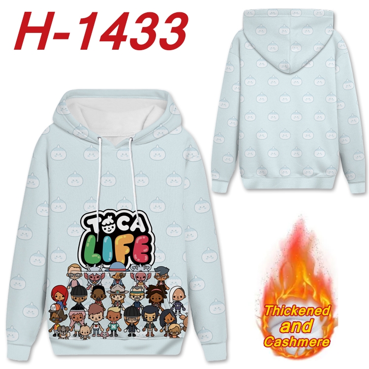 toca life world anime thickened hooded pullover sweater from S to 4XL H-1433