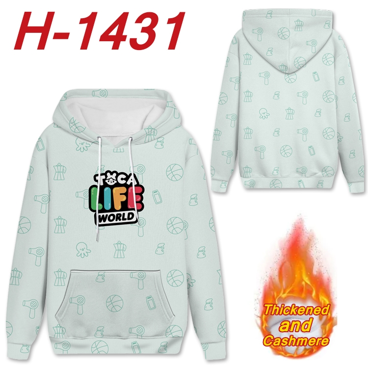 toca life world anime thickened hooded pullover sweater from S to 4XL H-1431