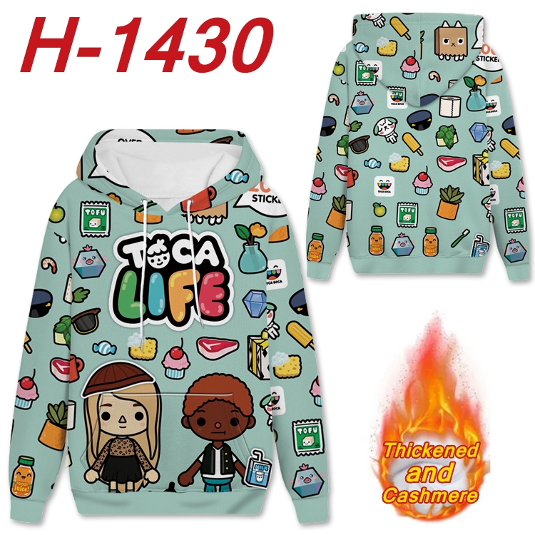 toca life world anime thickened hooded pullover sweater from S to 4XL H-1430