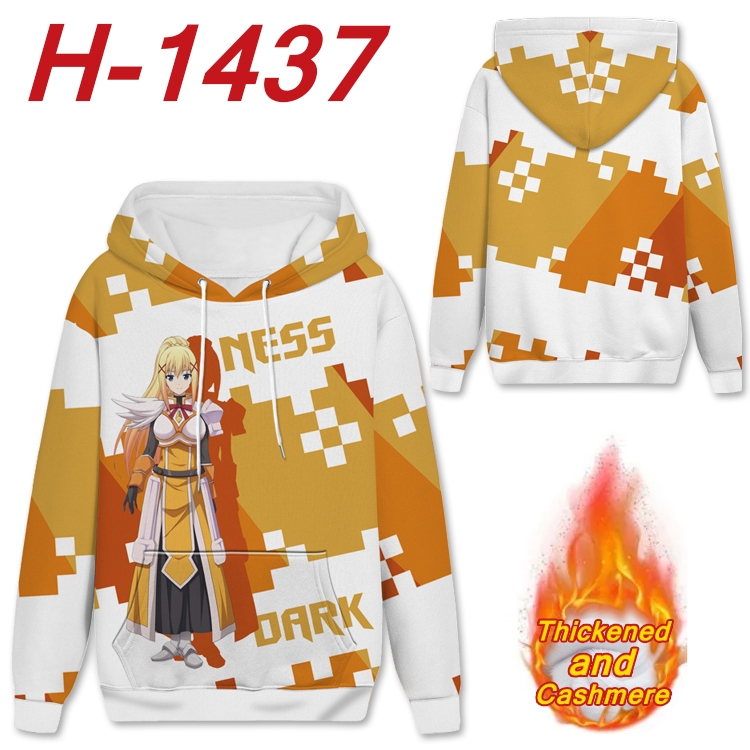 Blessings for a better world anime thickened hooded pullover sweater from S to 4XL H-1437