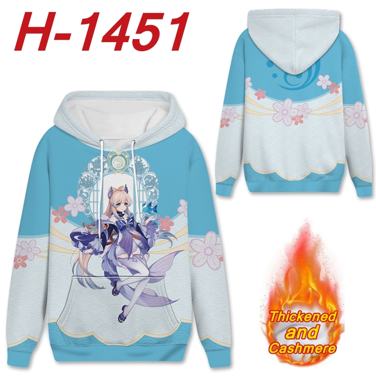 Genshin Impact anime thickened hooded pullover sweater from S to 4XL H-1451