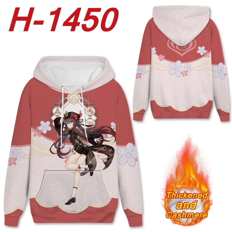 Genshin Impact anime thickened hooded pullover sweater from S to 4XL H-1450