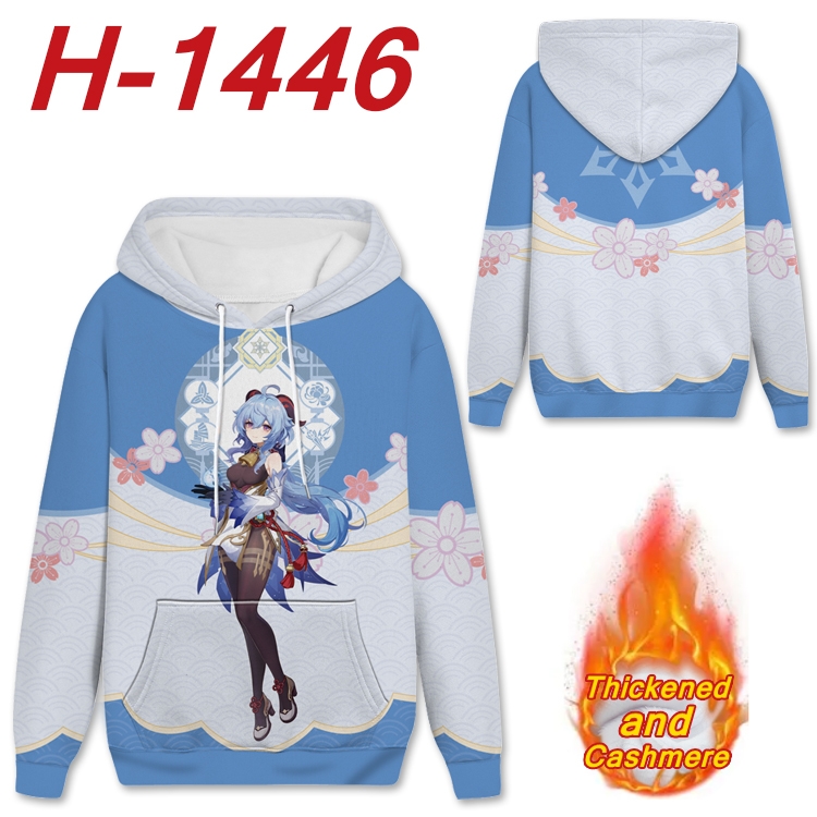 Genshin Impact anime thickened hooded pullover sweater from S to 4XL H-1446