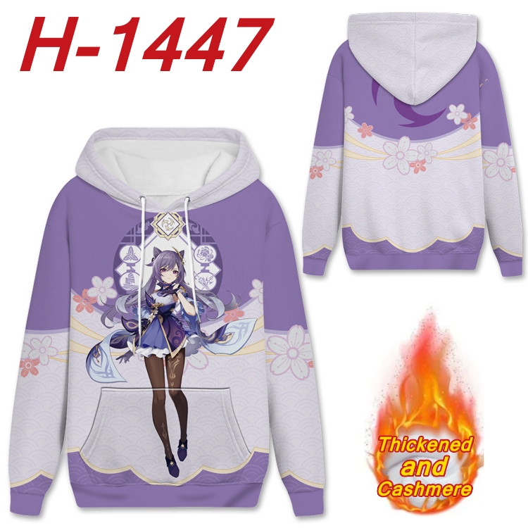 Genshin Impact anime thickened hooded pullover sweater from S to 4XL H-1447