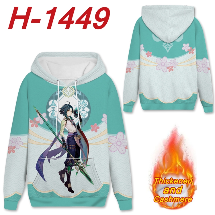 Genshin Impact anime thickened hooded pullover sweater from S to 4XL H-1449