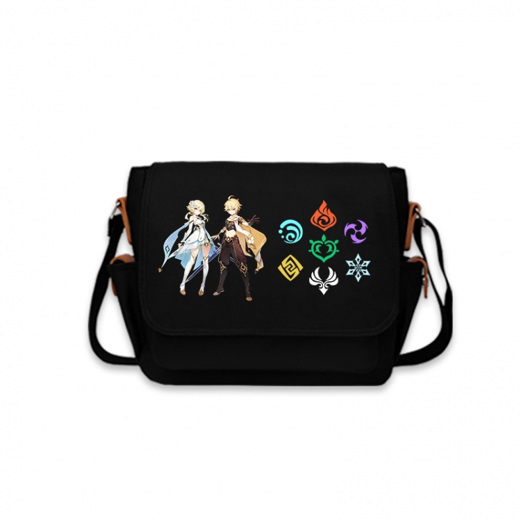 Genshin Impact Anime Peripheral Shoulder Bag Casual Satchel 33X13X26cm