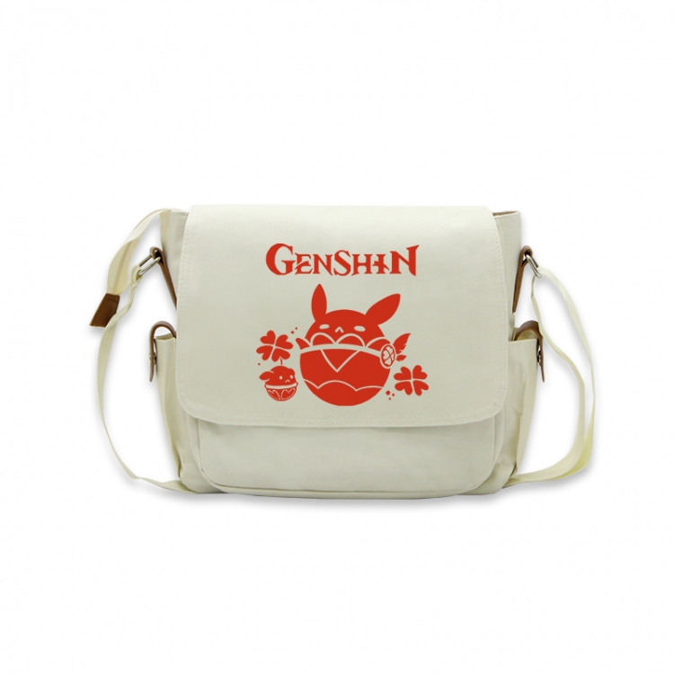 Genshin Impact Anime Peripheral Shoulder Bag Casual Satchel 33X13X26cm