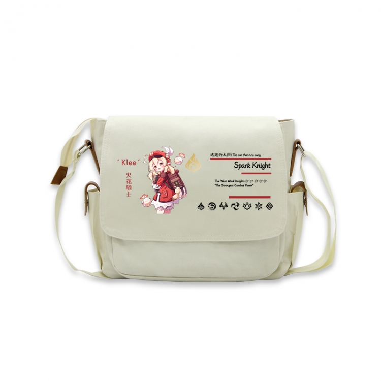 Genshin Impact Anime Peripheral Shoulder Bag Casual Satchel 33X13X26cm