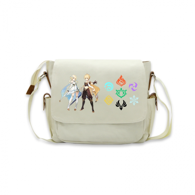 Genshin Impact Anime Peripheral Shoulder Bag Casual Satchel 33X13X26cm