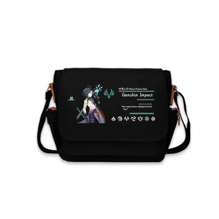 Genshin Impact Anime Peripheral Shoulder Bag Casual Satchel 33X13X26cm