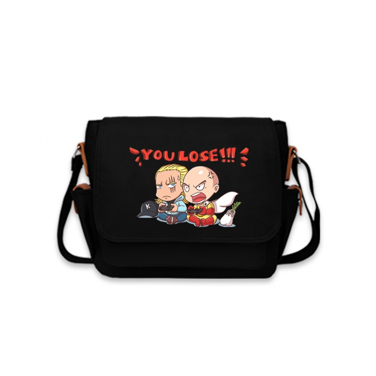 One Punch Man Anime Peripheral Shoulder Bag Casual Satchel 33X13X26cm
