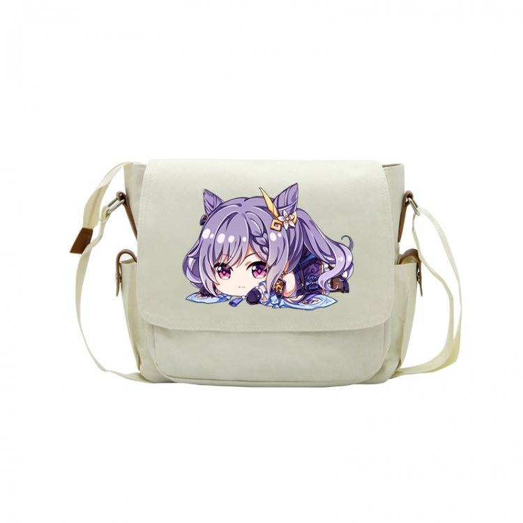 Genshin Impact Anime Peripheral Shoulder Bag Casual Satchel 33X13X26cm