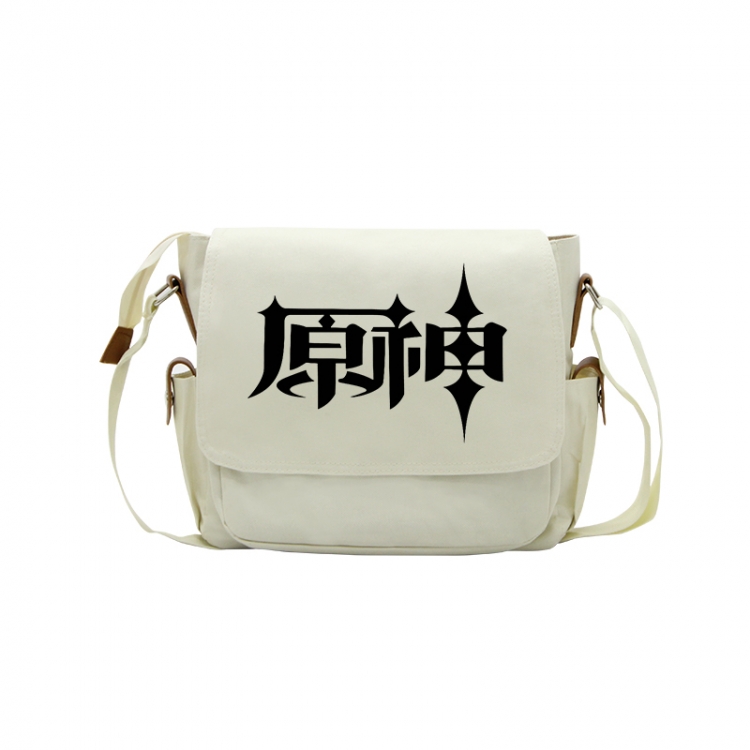 Genshin Impact Anime Peripheral Shoulder Bag Casual Satchel 33X13X26cm