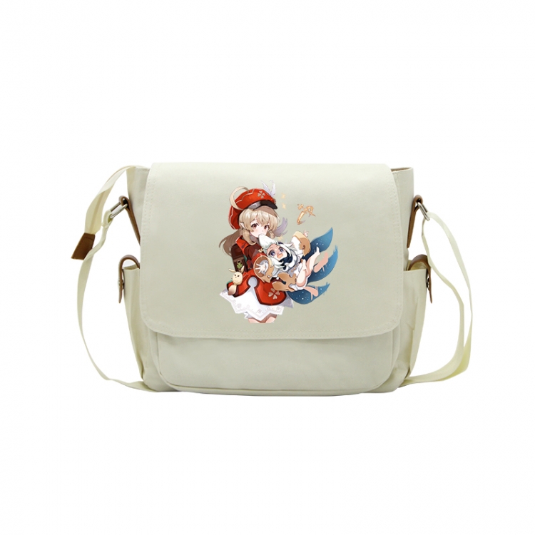 Genshin Impact Anime Peripheral Shoulder Bag Casual Satchel 33X13X26cm