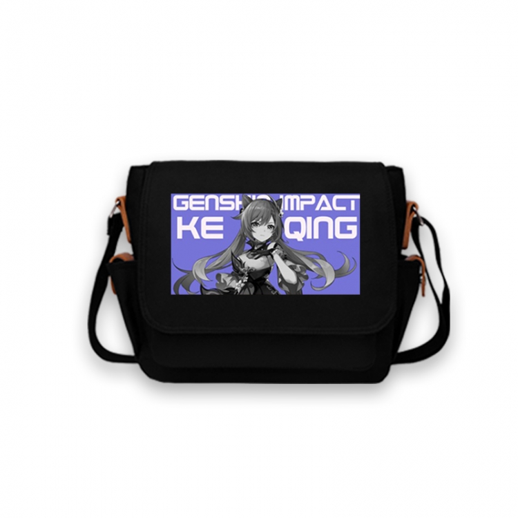 Genshin Impact Anime Peripheral Shoulder Bag Casual Satchel 33X13X26cm