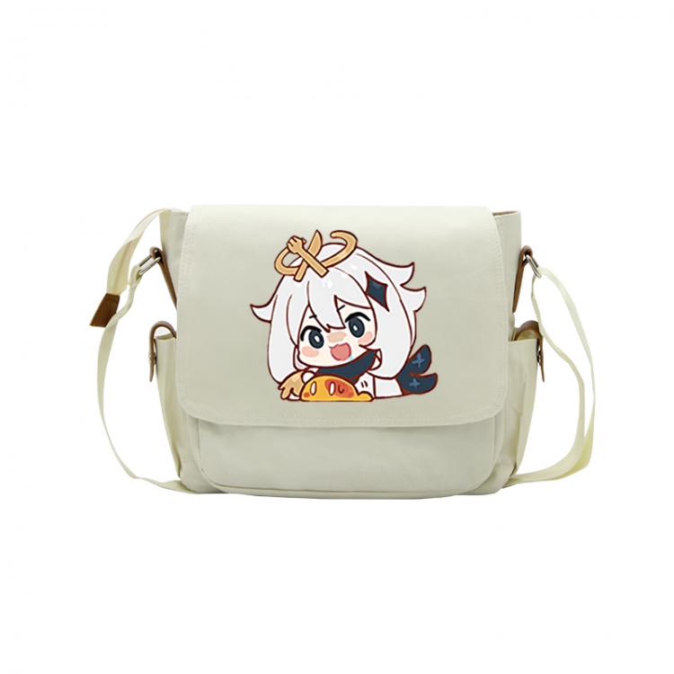 Genshin Impact Anime Peripheral Shoulder Bag Casual Satchel 33X13X26cm