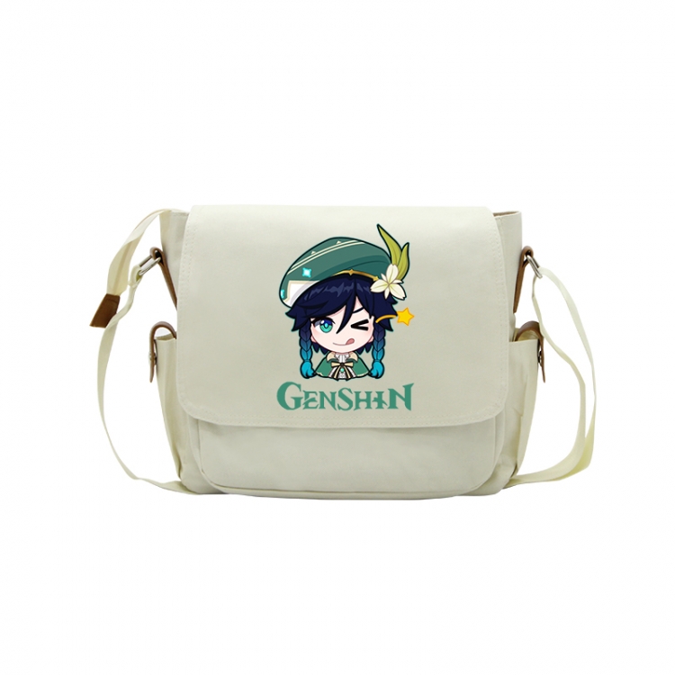 Genshin Impact Anime Peripheral Shoulder Bag Casual Satchel 33X13X26cm