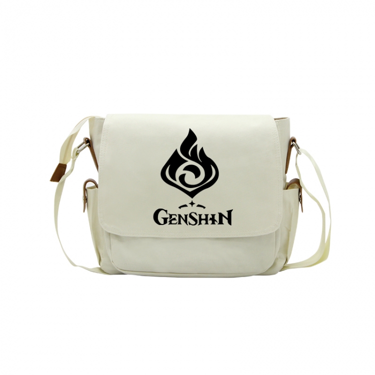 Genshin Impact Anime Peripheral Shoulder Bag Casual Satchel 33X13X26cm