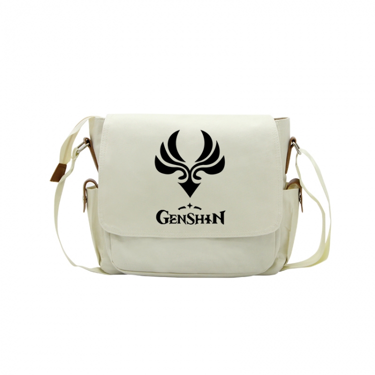 Genshin Impact Anime Peripheral Shoulder Bag Casual Satchel 33X13X26cm