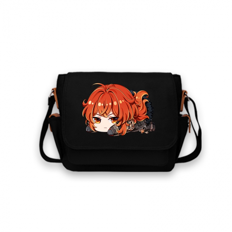 Genshin Impact Anime Peripheral Shoulder Bag Casual Satchel 33X13X26cm