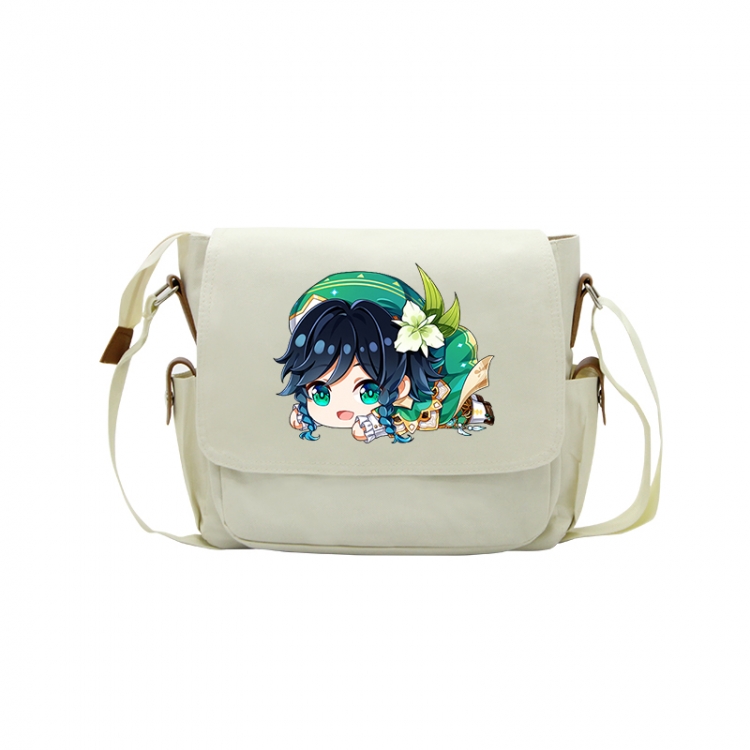 Genshin Impact Anime Peripheral Shoulder Bag Casual Satchel 33X13X26cm