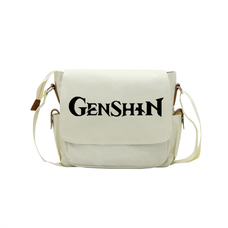 Genshin Impact Anime Peripheral Shoulder Bag Casual Satchel 33X13X26cm