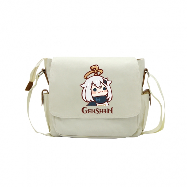 Genshin Impact Anime Peripheral Shoulder Bag Casual Satchel 33X13X26cm