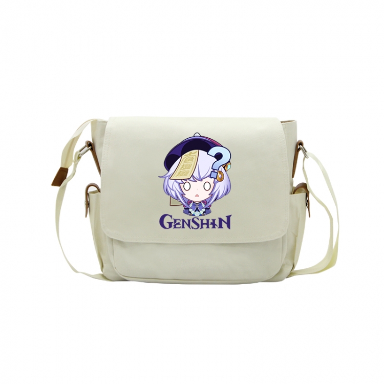 Genshin Impact Anime Peripheral Shoulder Bag Casual Satchel 33X13X26cm