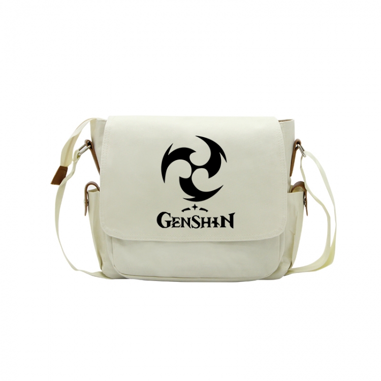 Genshin Impact Anime Peripheral Shoulder Bag Casual Satchel 33X13X26cm