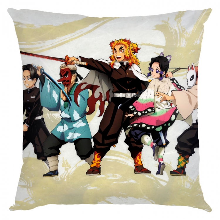 Demon Slayer Kimets Anime square full-color pillow cushion 45X45CM NO FILLING  G4-421