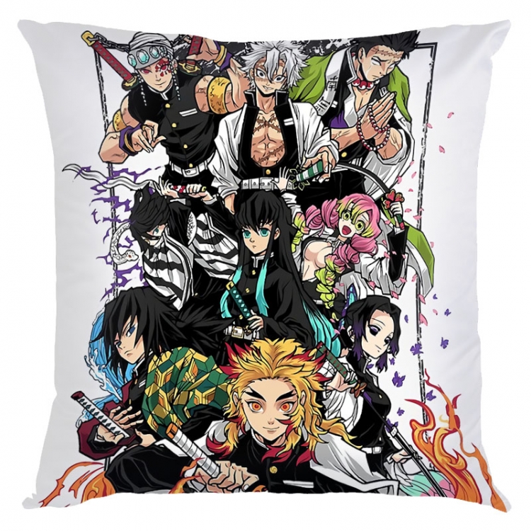 Demon Slayer Kimets Anime square full-color pillow cushion 45X45CM NO FILLING G4-420