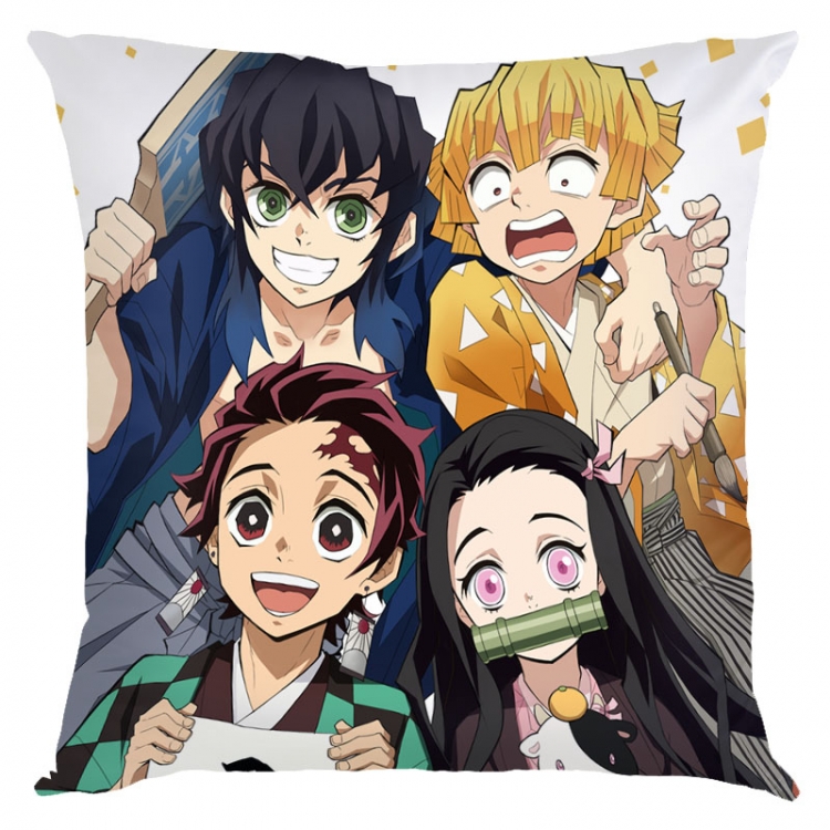 Demon Slayer Kimets Anime square full-color pillow cushion 45X45CM NO FILLING G4-430