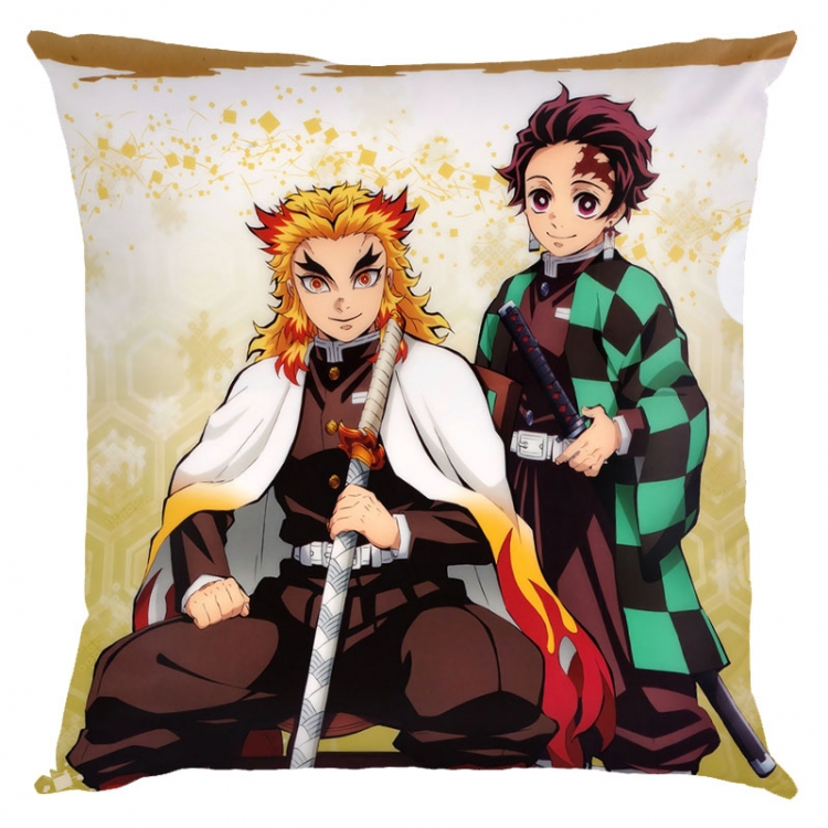 Demon Slayer Kimets Anime square full-color pillow cushion 45X45CM NO FILLING G4-422