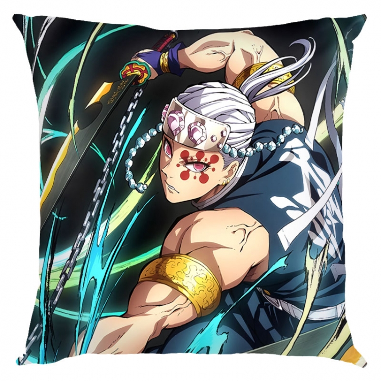 Demon Slayer Kimets Anime square full-color pillow cushion 45X45CM NO FILLING  G4-442