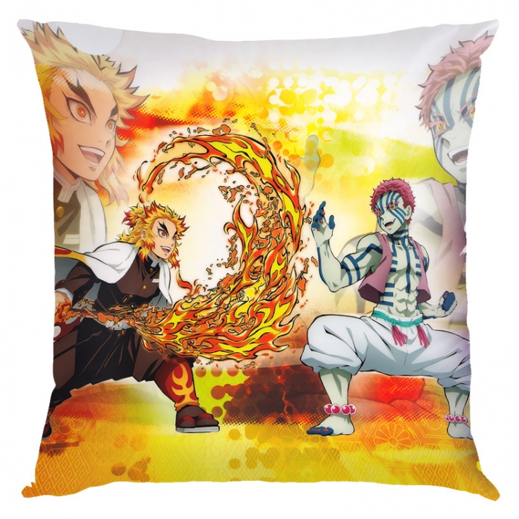 Demon Slayer Kimets Anime square full-color pillow cushion 45X45CM NO FILLING G4-423