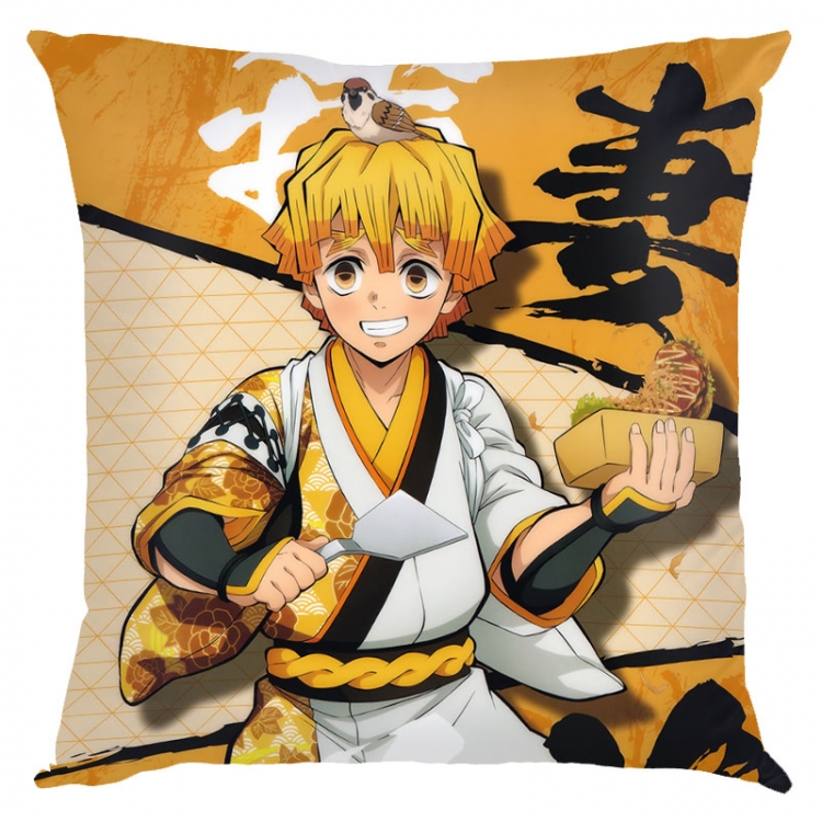 Demon Slayer Kimets Anime square full-color pillow cushion 45X45CM NO FILLING   G4-433