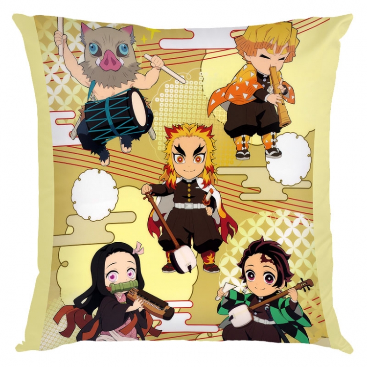 Demon Slayer Kimets Anime square full-color pillow cushion 45X45CM NO FILLING G4-424