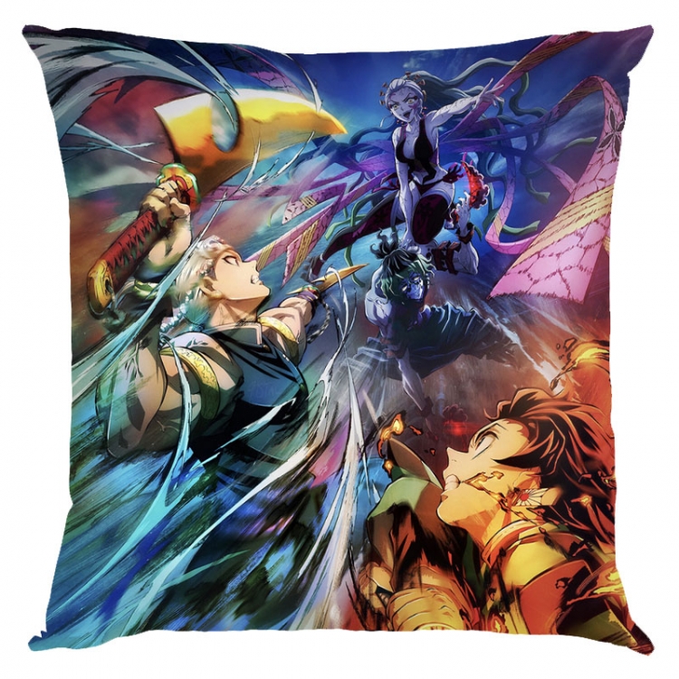 Demon Slayer Kimets Anime square full-color pillow cushion 45X45CM NO FILLING G4-441