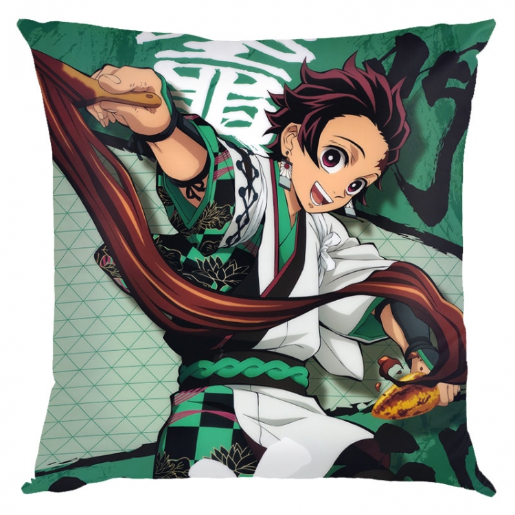 Demon Slayer Kimets Anime square full-color pillow cushion 45X45CM NO FILLING G4-435