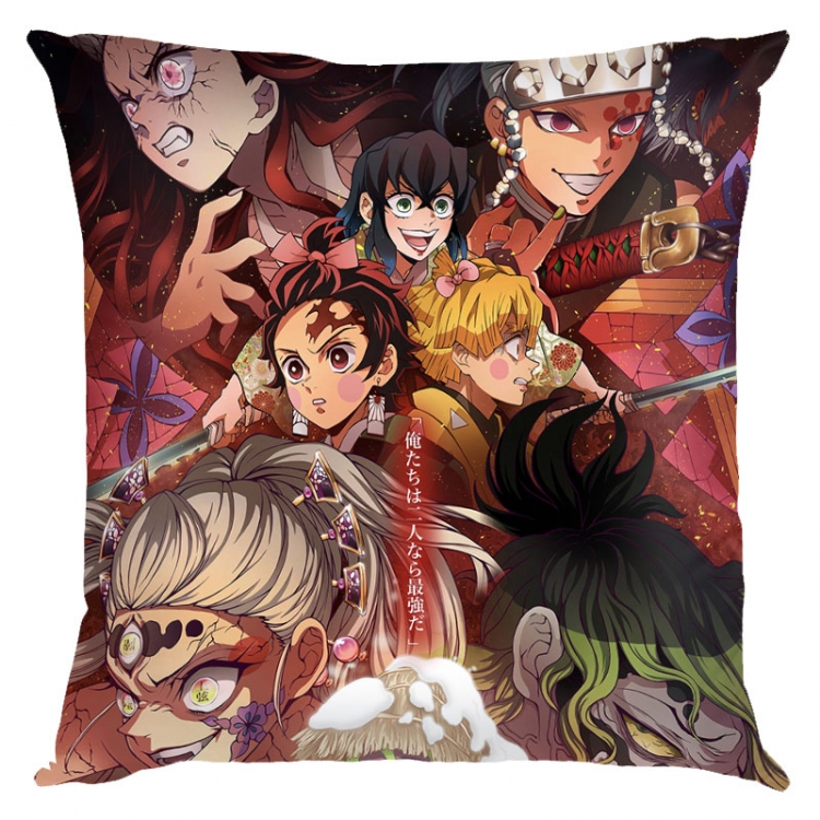 Demon Slayer Kimets Anime square full-color pillow cushion 45X45CM NO FILLING G4-431