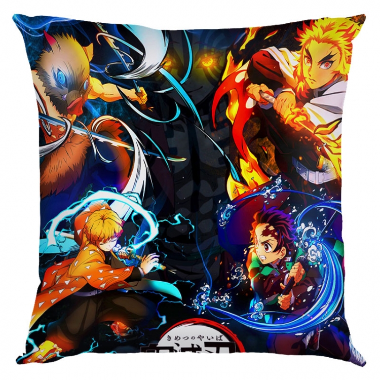 Demon Slayer Kimets Anime square full-color pillow cushion 45X45CM NO FILLING  G4-439