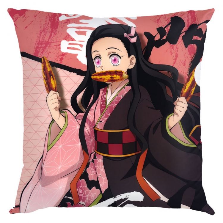 Demon Slayer Kimets Anime square full-color pillow cushion 45X45CM NO FILLING G4-436