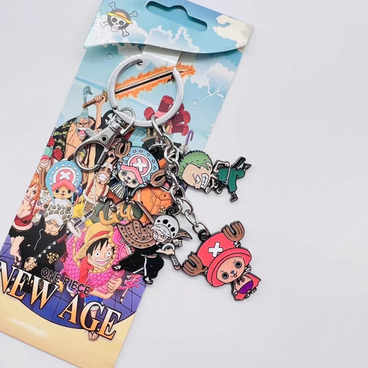 One Piece Anime cartoon color keychain bag pendant  840