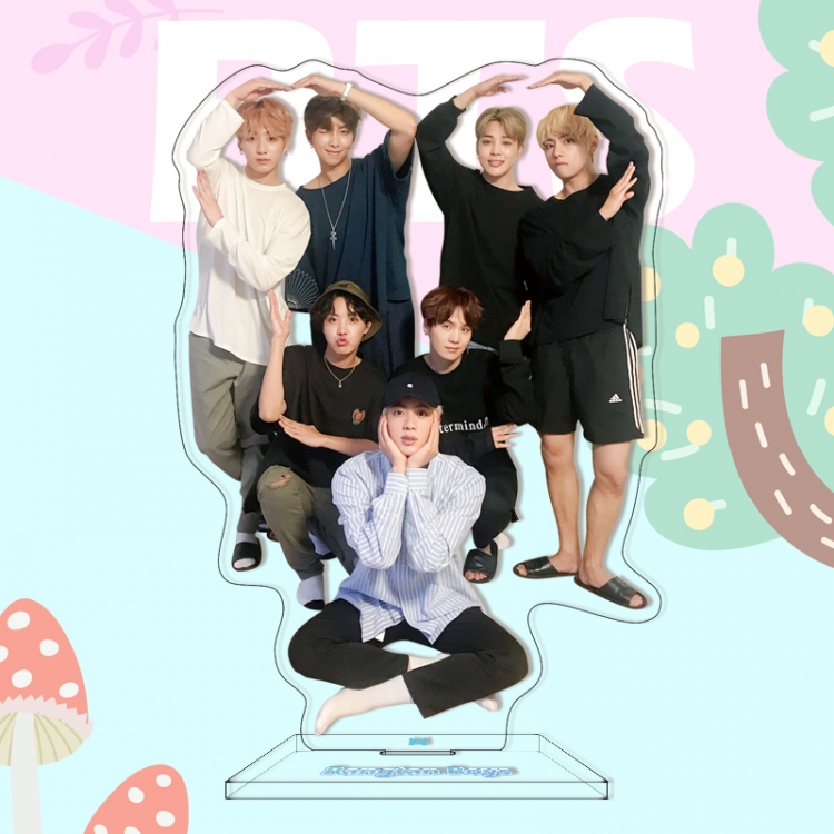  BTS characters acrylic Standing Plates Keychain 16cm