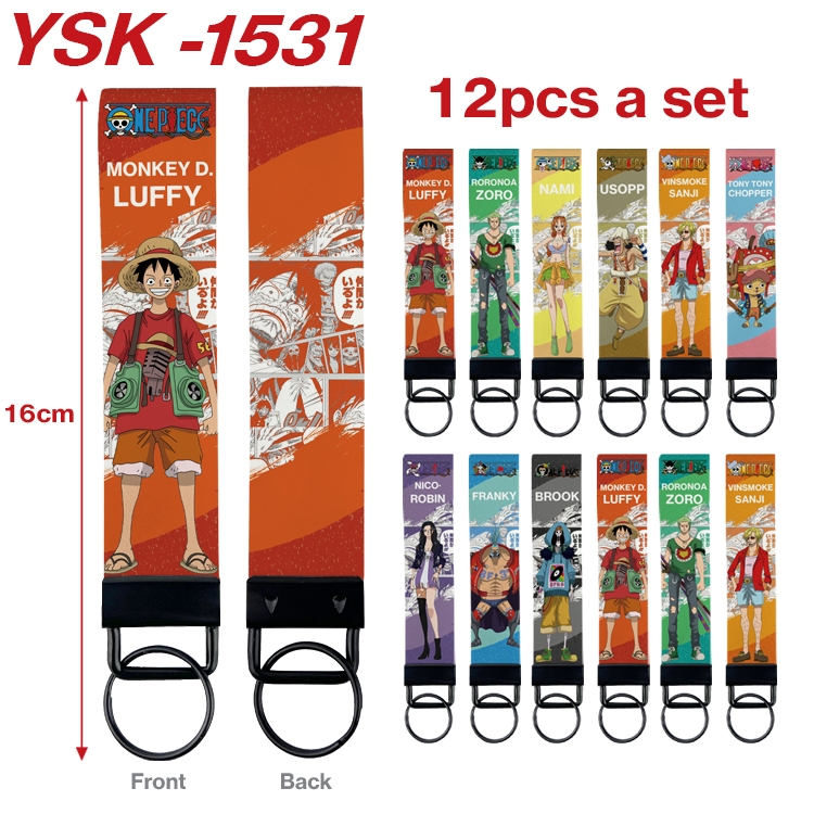 One Piece Anime mobile phone rope keychain 16CM a set of 12 YSK-1531