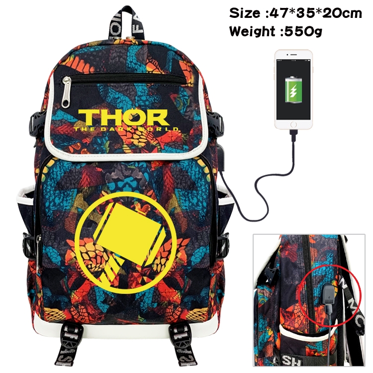 Super hero Camouflage Waterproof Canvas Flip Backpack Student Schoolbag 47X35X20CM